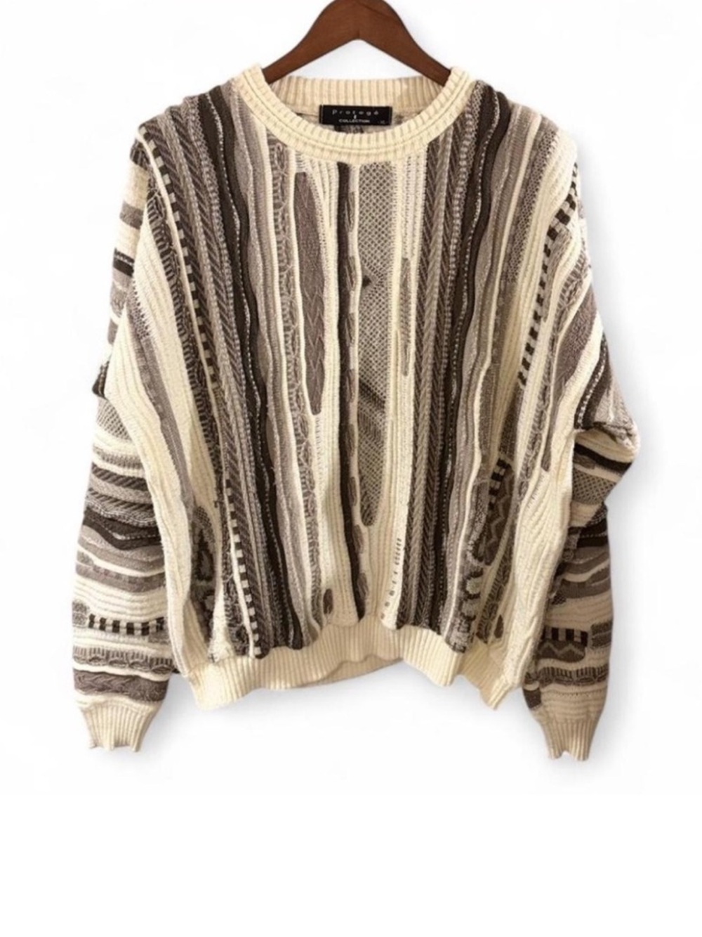 Vintage 3D Knit COOGI-Style Protege Collection Crewneck Sweater Size Men’s XL - Picture 5 of 5